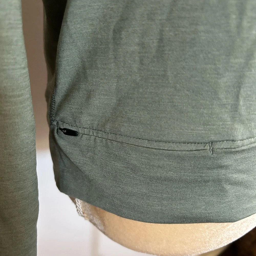 NWT REI CO-OP Lightweight Half-Zip Pullover in Olive Green Sz S - Picture 3 of 7